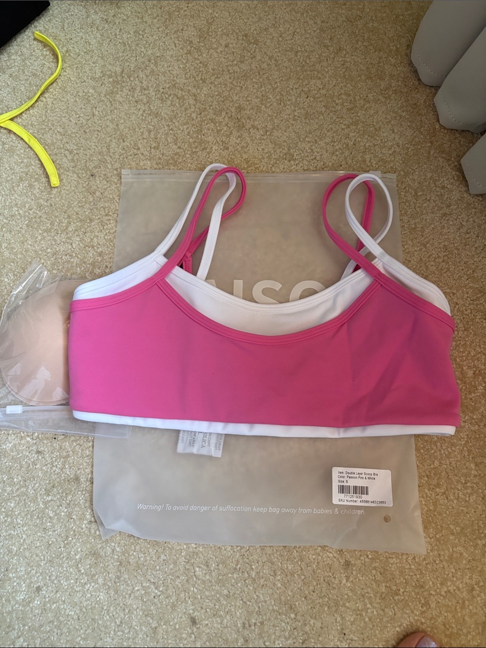 Liaison Pink Double-Layer Sports Bra